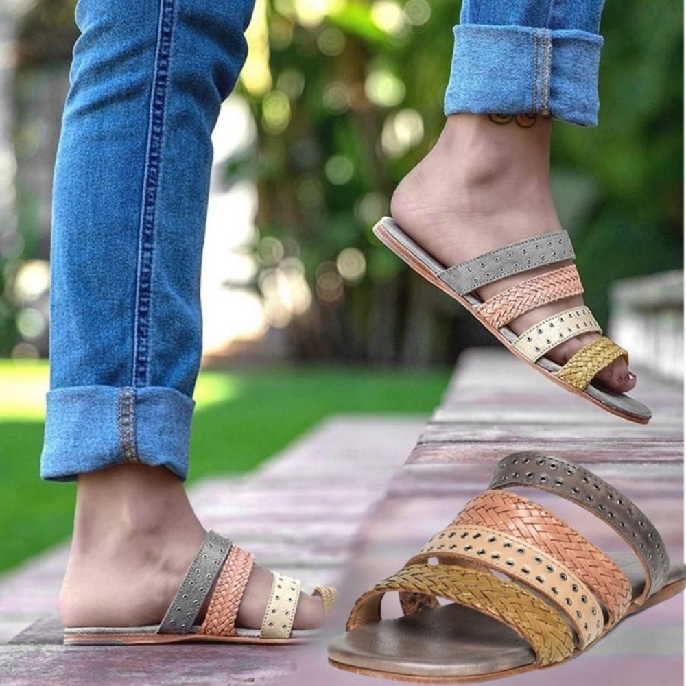 Bed Stu Henna Slide Sandals Size 10